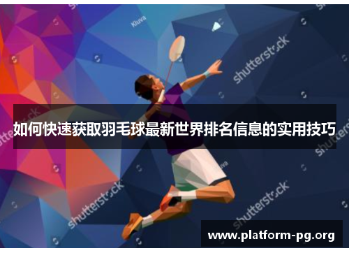 如何快速获取羽毛球最新世界排名信息的实用技巧